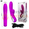 Vibrador con estimulador del clitoris y caga USB